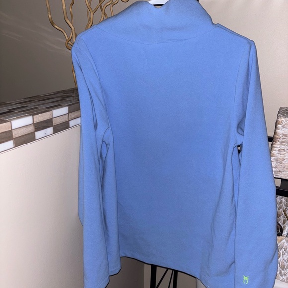 Dudley Stephens Greenpoint Turtleneck Periwinkle Blue Fleece Large New & W/Bag - Picture 11 of 11